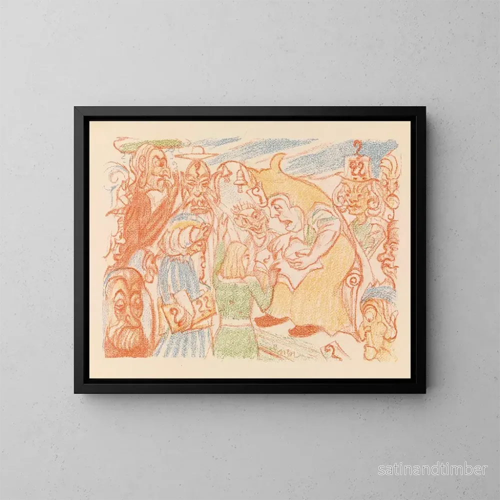 Reproduktion av målningen La dispute du Christ avec les docteurs - James Ensor