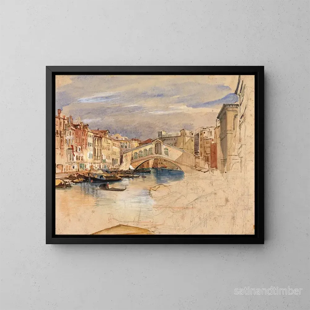 Reproduktion av målningen Venise, den stora kanalen och Rialto – John Frederick Lewis Reproduktion av målningen Venise, den stora kanalen och Rialto – John Frederick Lewis