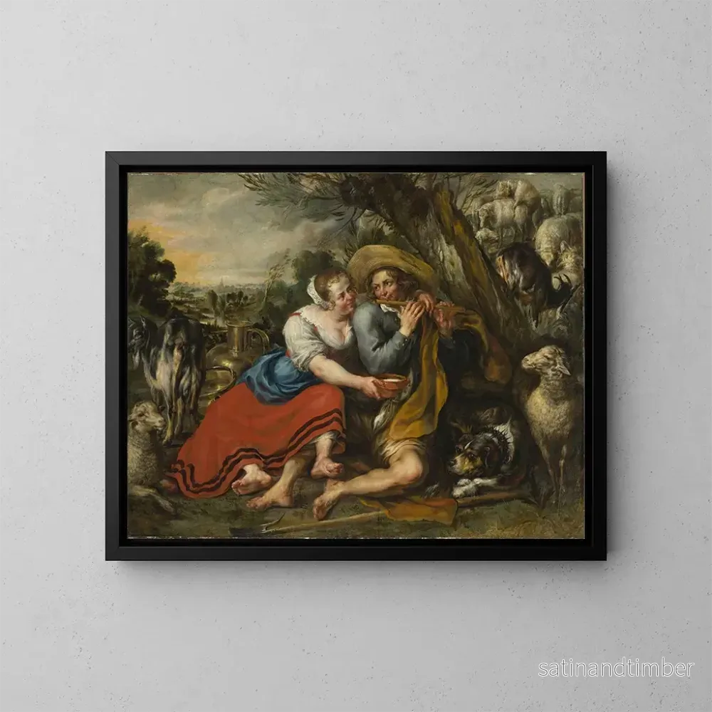 Reproduktion av målningen Scen pastoral - Jan Thomas