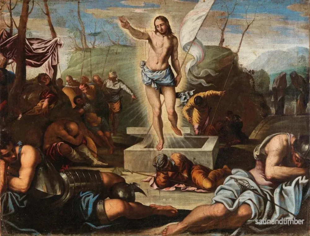 Reproduktion av målningen La Résurrection du Christ - Ecole de Jacopo Tintoretto - Bild 2
