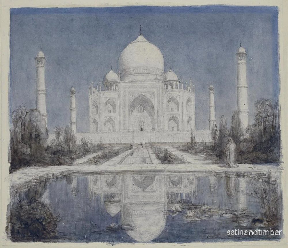 Reproduktion av målningen Taj Mahal vid månljus - Marius Bauer - Bild 2