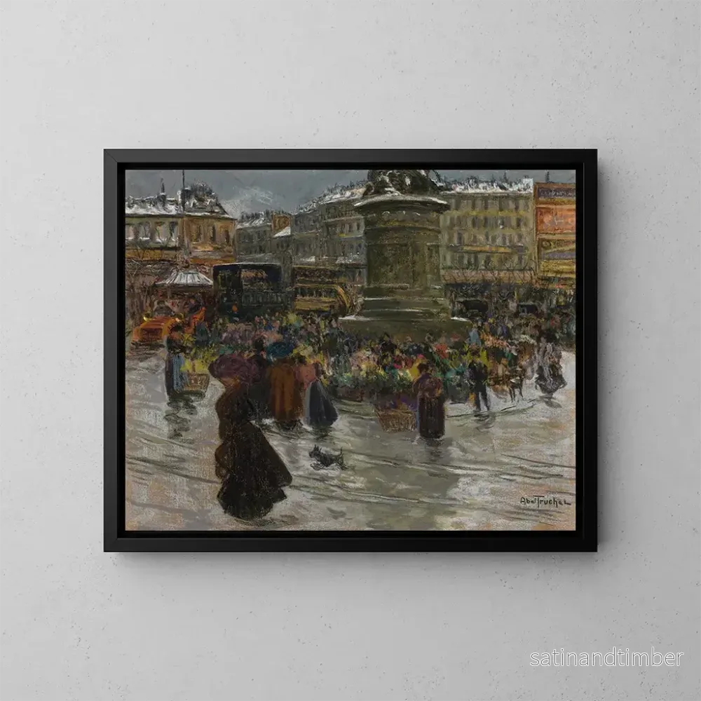 Reproduktion av målningen Place de la République - Louis Abel-Truchet