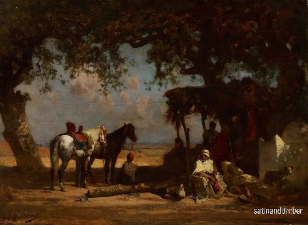 Reproduktion av målningen En arablägerplats - Gustave-Achille Guillaumet - Bild 2