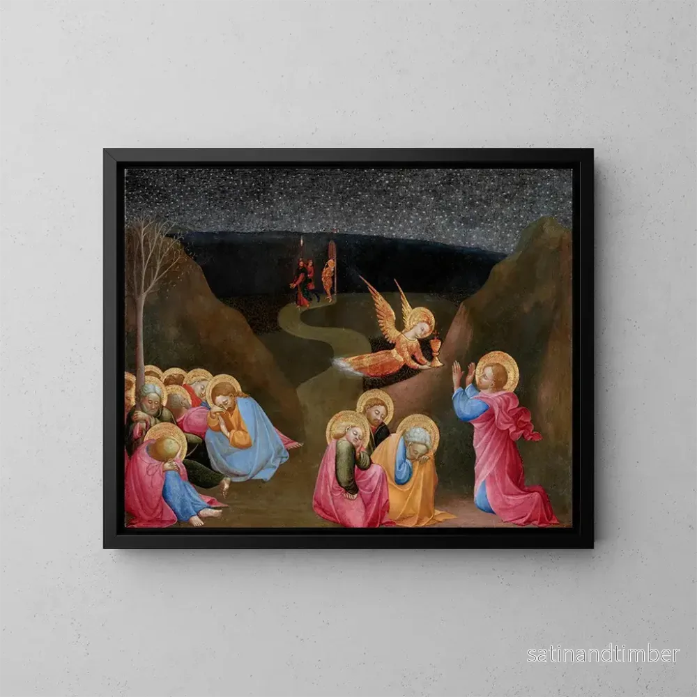 Reproduktion av målningen L'Agoni i trädgården - Sassetta