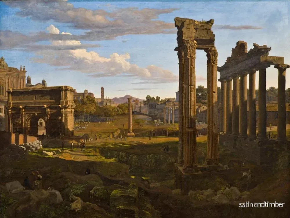 Reproduktion av målningen Vue du Capitole vers le Forum Romain - Johann Heinrich Schilbach - Bild 2