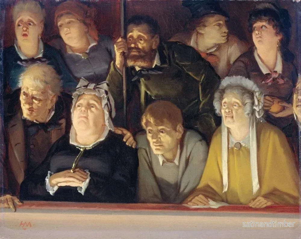 Reproduktion av målningen Public de théâtre - Hippolyte Michaud - Bild 2