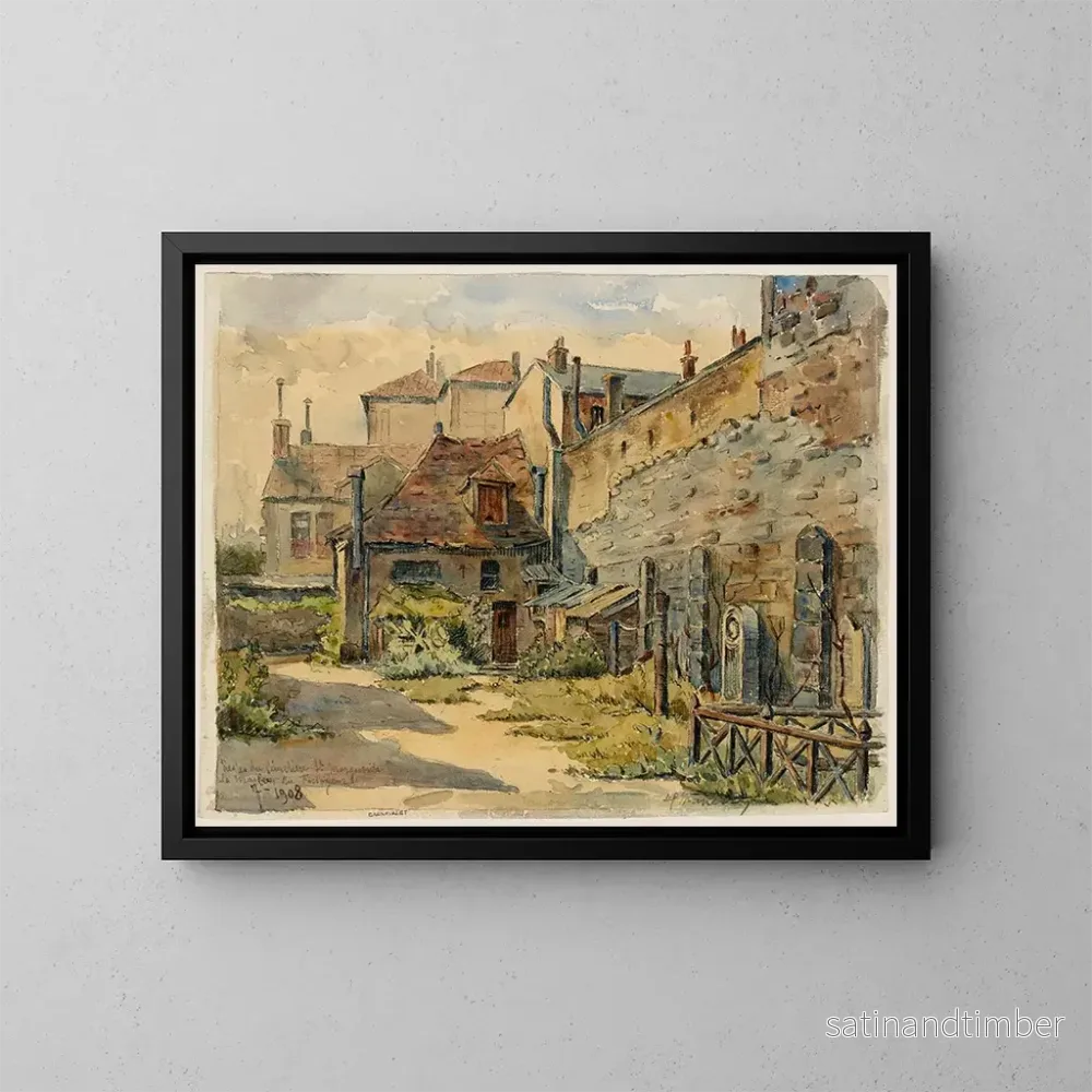Reproduktion av målningen Restes du cimetière Sainte-Marguerite, rue Saint-Bernard - Georges-Henri Manesse