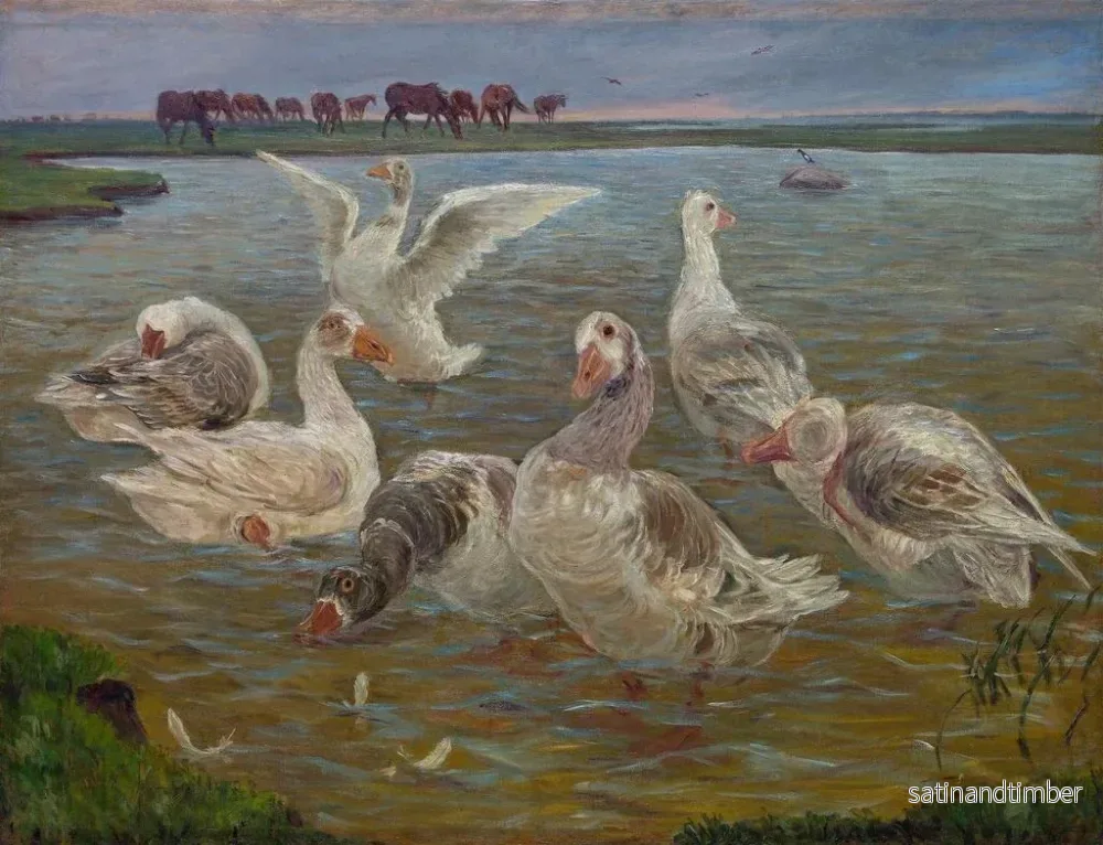 Reproduktion av målningen Les Oies - Theodor Philipsen - Bild 2