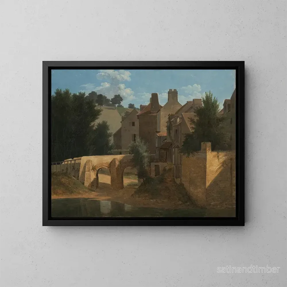 Reproduktion av målningen Vue dans le LedeFrance - Jean-Victor Bertin