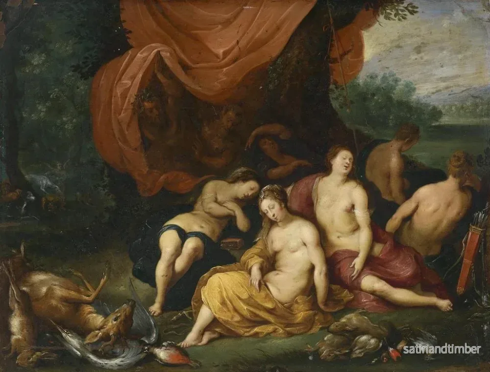 Reproduktion av målningen Diane och hennes nymfer efter jakten - Jan Brueghel den Yngre - Bild 2