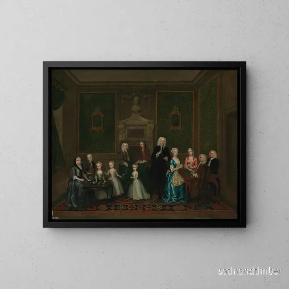 Reproduktion av målningen La famille Strong - Charles Philips