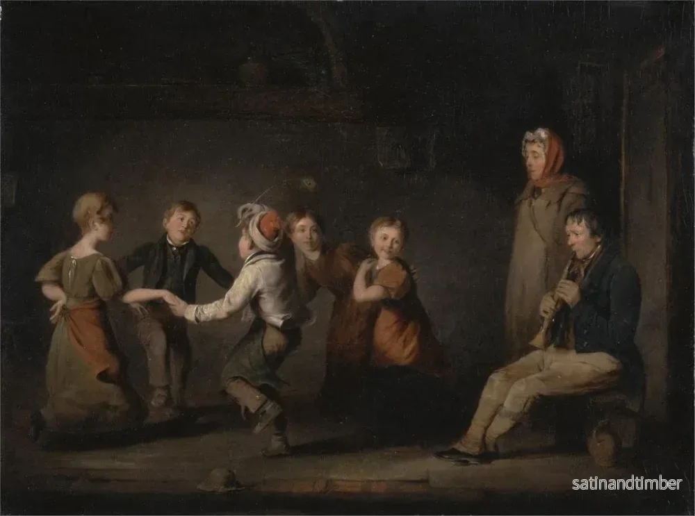 Reproduktion av målningen Rond de roses - Thomas Webster - Bild 2