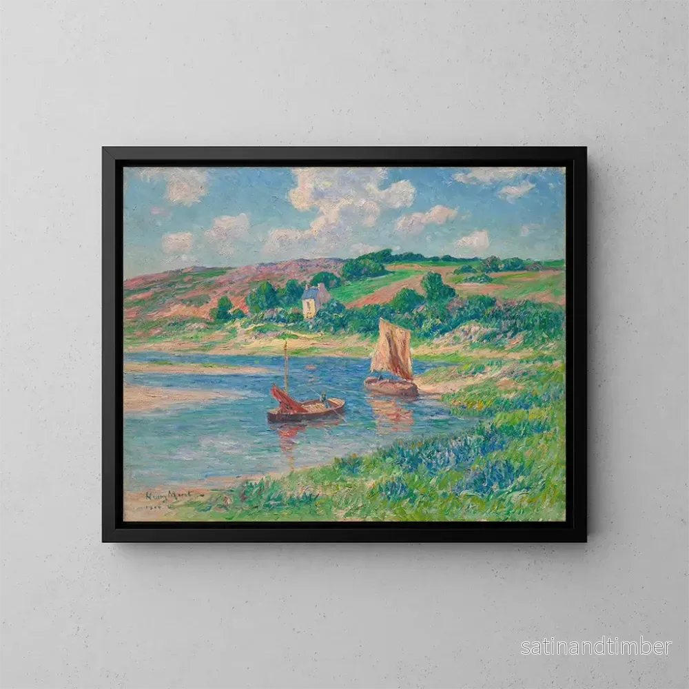 Reproduktion av målningen Les Sableurs de Pont-Aven - Henry Moret