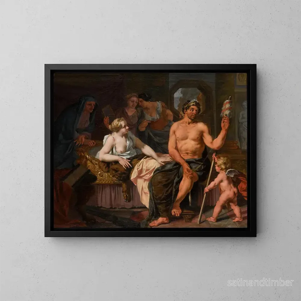 Reproduktion av målningen Hercule och Omfale - Nicolaas Verkolje