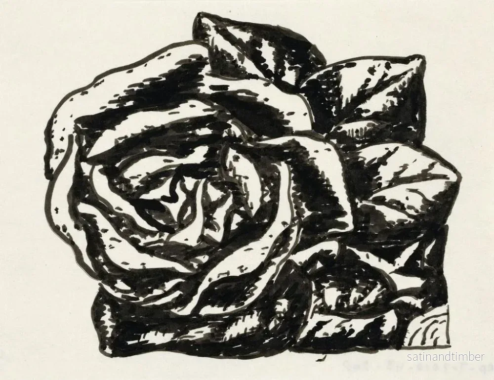 Reproduktion av målningen Oavslutad målning rosa - Leo Gestel - Bild 2