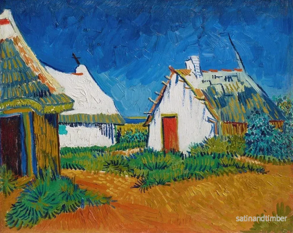Reproduktion av målningen Tre vita stugor vid Saintes-Maries - Vincent van Gogh - Bild 2