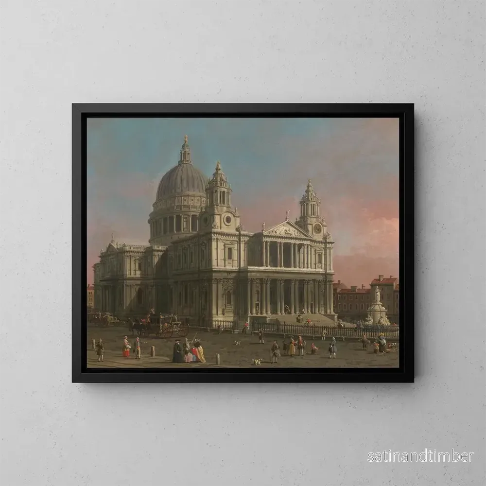 Reproduktion av målningen La cathédrale Saint-Paul – Canaletto Reproduktion av målningen La cathédrale Saint-Paul – Canaletto