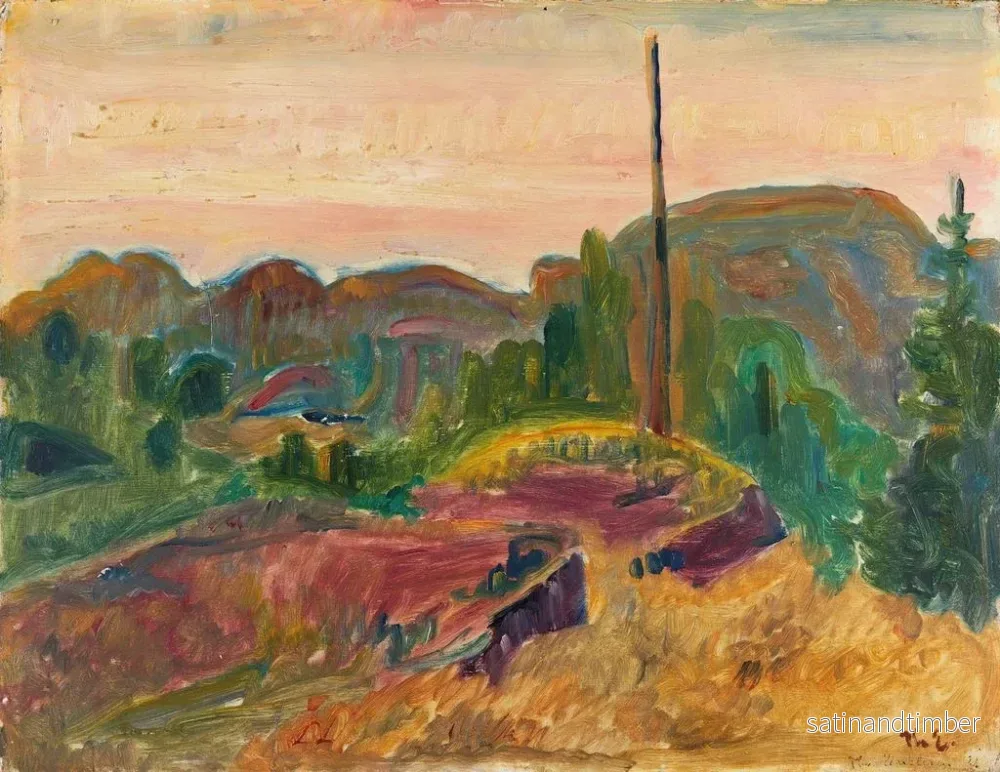 Reproduktion av målningen Landskap av kvällen - Thorvald Erichsen - Bild 2