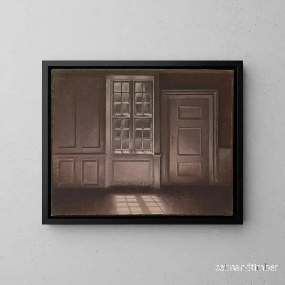 Reproduktion av målningen Lumière de lune Strandgade 30 - Vilhelm Hammershøi