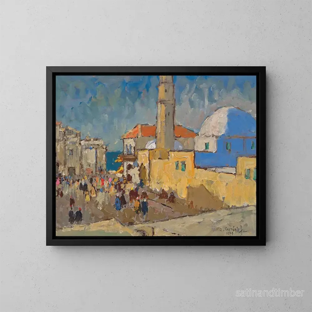 Reproduktion av målningen Moské i Jaffa - Konstantin Ivanovich Gorbatov
