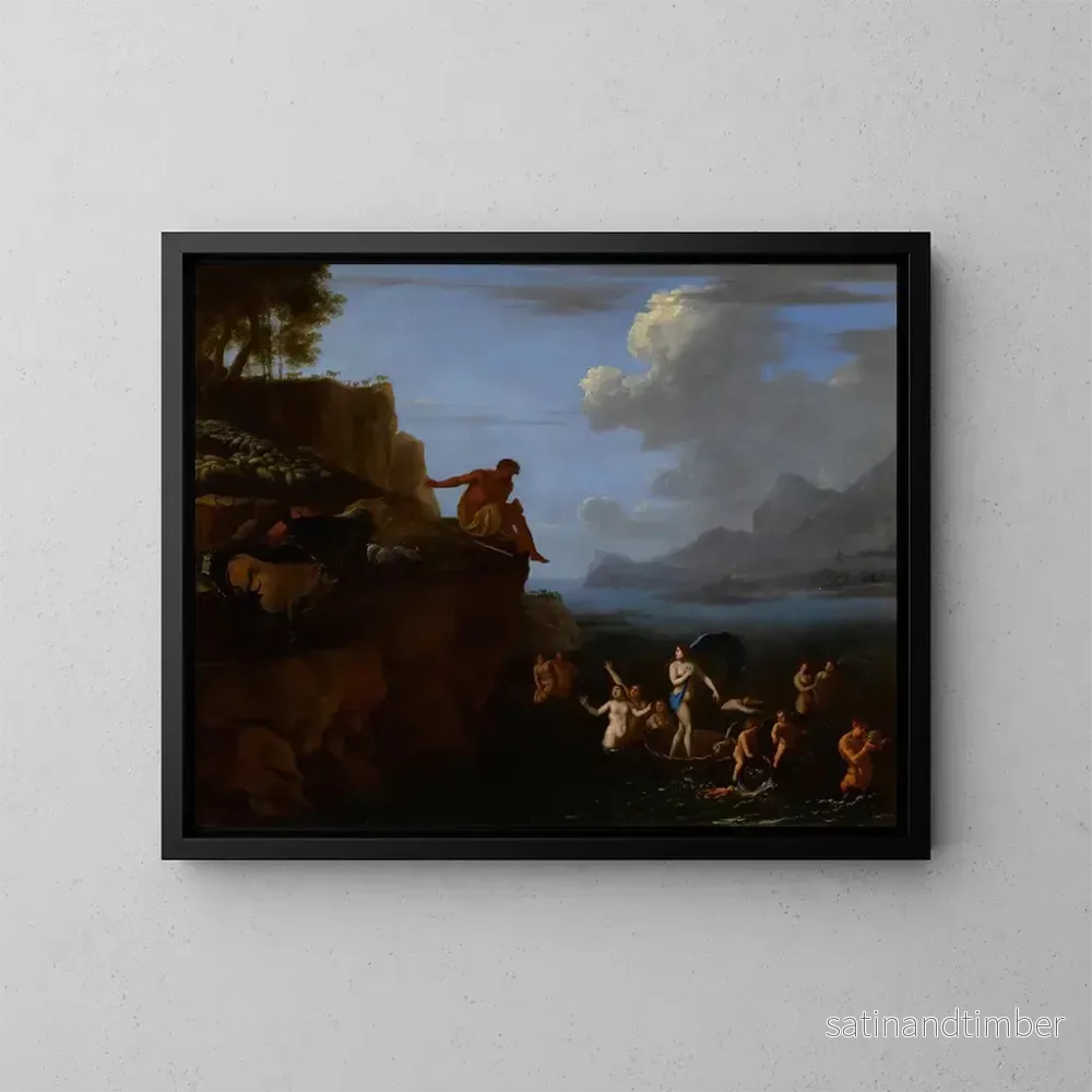 Reproduktion av målningen Polyphème och Galatée - Herman van Swanevelt