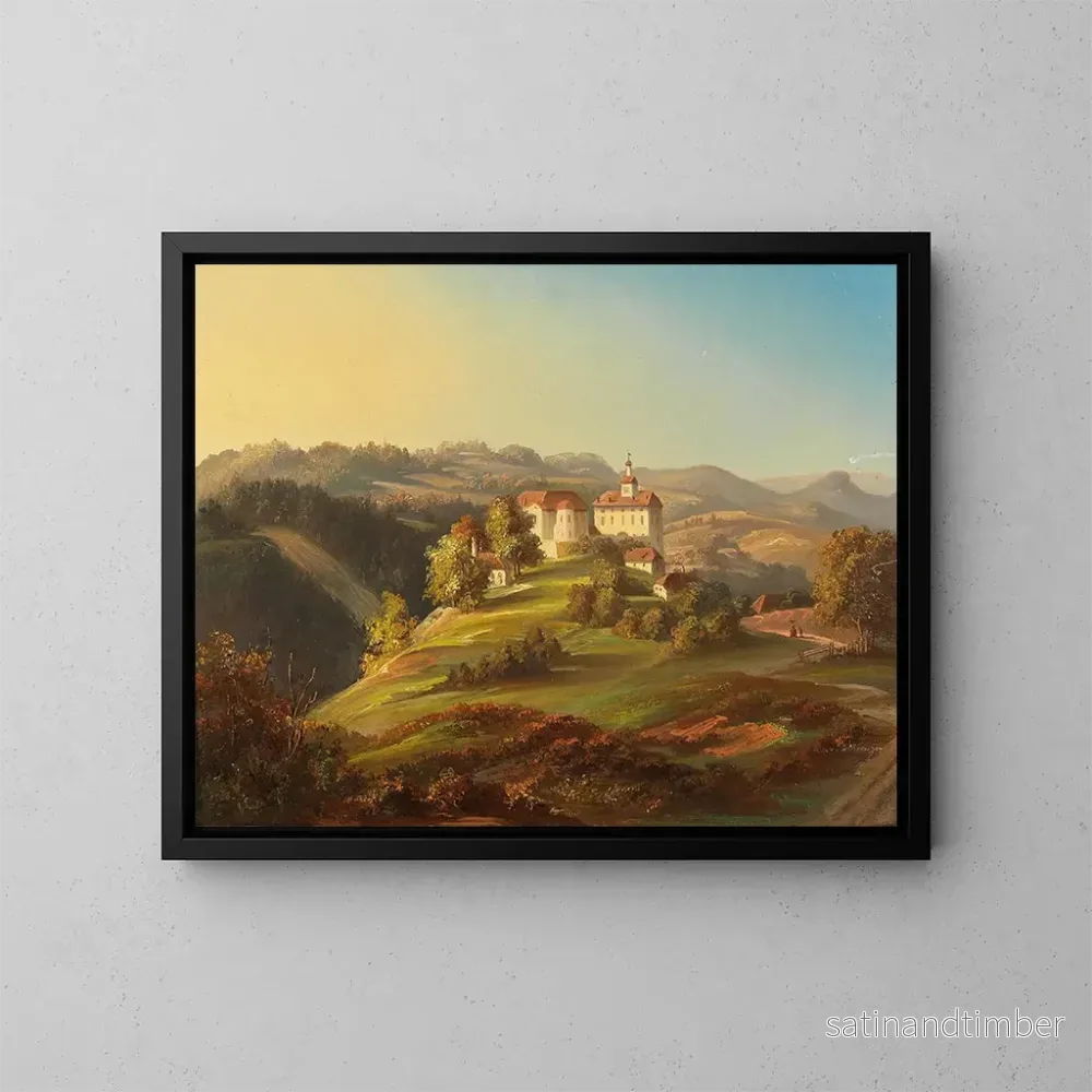 Reproduktion av målningen Vue du château d'Aichberg - Konrad Kreuzer
