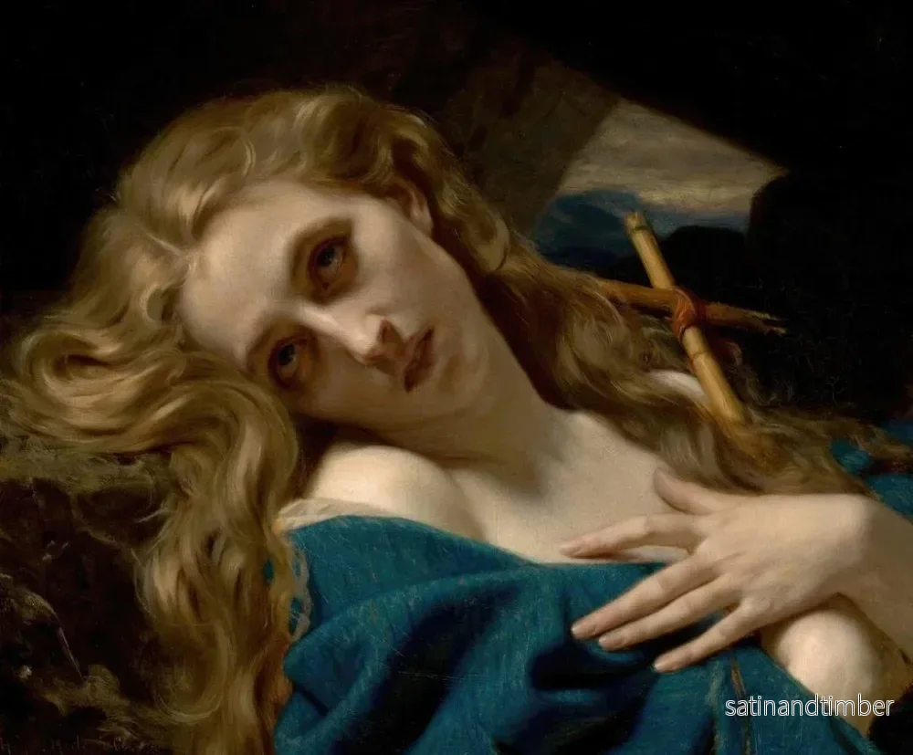 Reproduktion av målningen Marie Madeleine i grottan - Hugues Merle - Bild 2