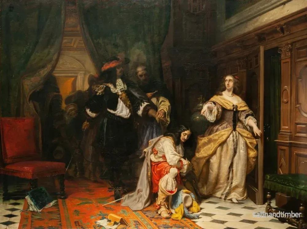 Reproduktion av målningen av drottning Kristina av Sverige och Monaldeschi - Johan Fredrik Höckert - Bild 2