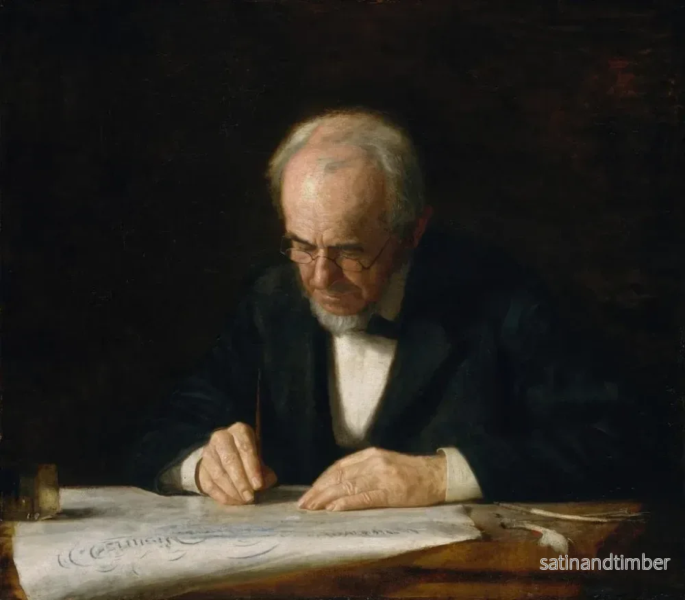 Reproduktion av målningen Le Maître de l'Écriture - Thomas Eakins - Bild 2
