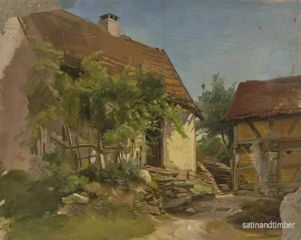 Reproduktion av målningen Ferme - Jakob Becker - Bild 2