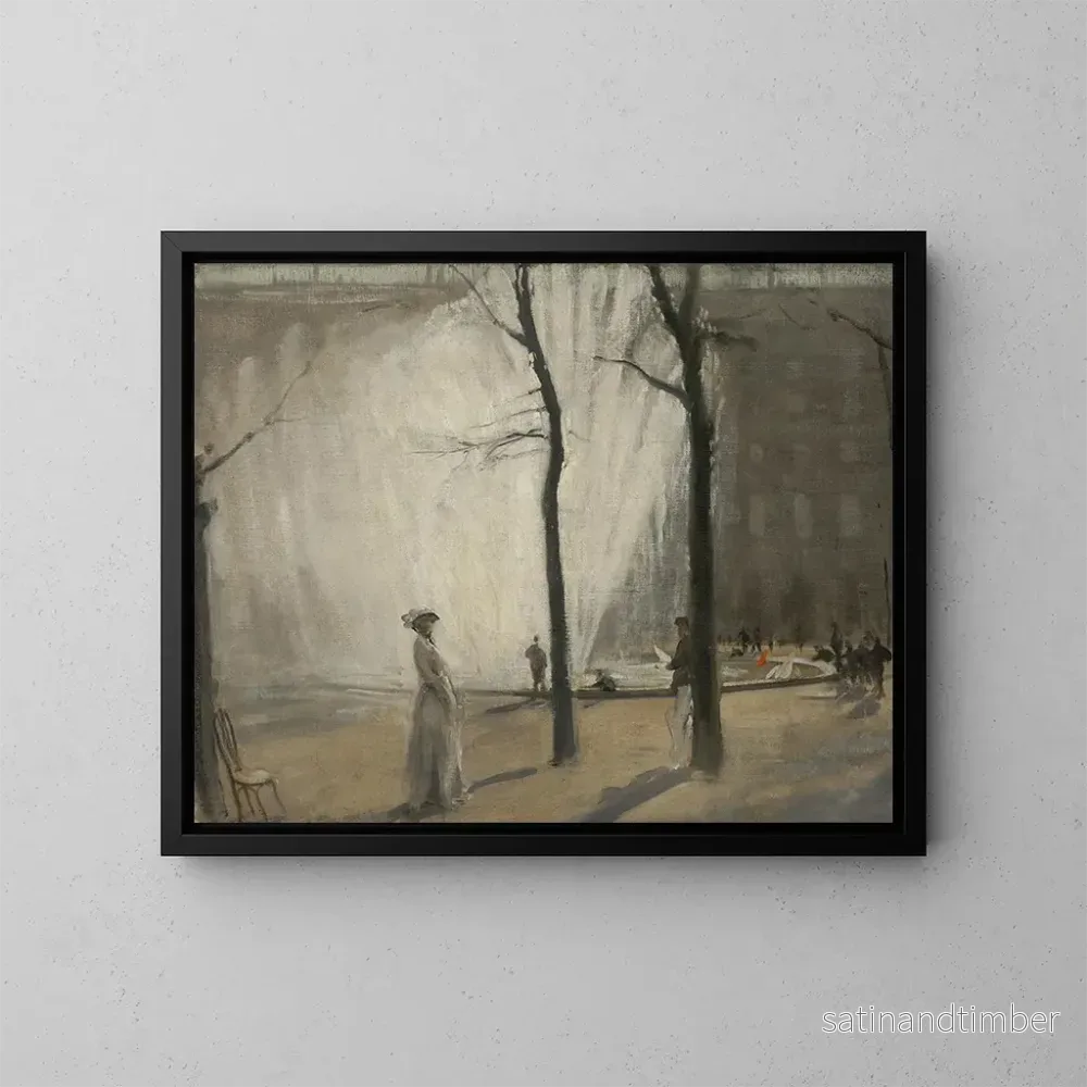 Reproduktion av målningen Les fontaines du Palais Royal - William Nicholson