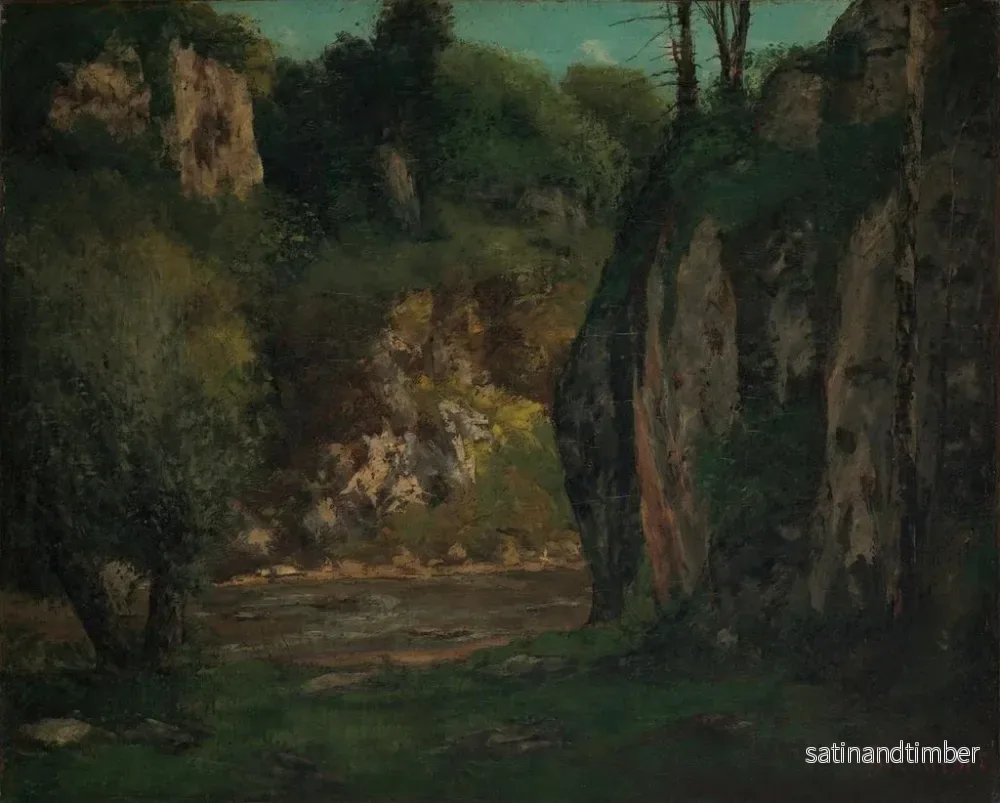 Reproduktion av målningen Le ruisseau caché - Gustave Courbet - Bild 2