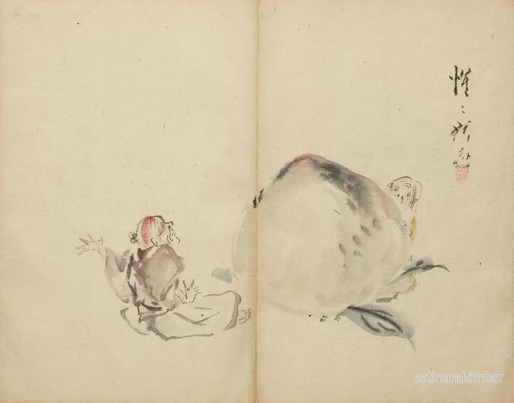 Reproduktion av målningen Le garçon pêché - Kawanabe Kyōsai - Bild 2