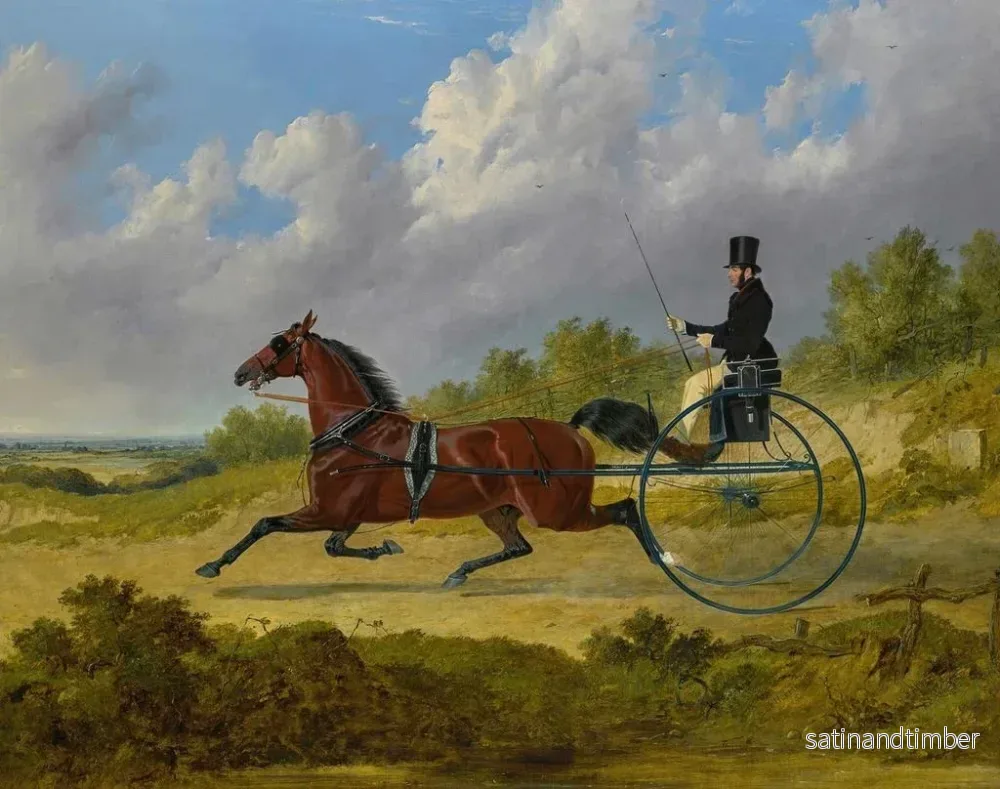 Reproduktion av målningen Den berömda travaren: teckning av ett lopp - John Frederick Herring den äldre - Bild 2