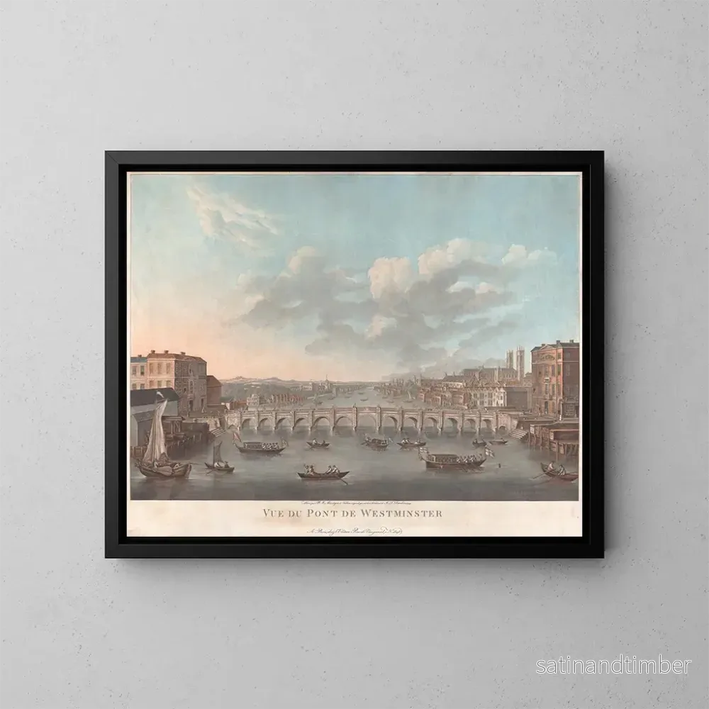 Reproduktion av målningen Vue du pont de Westminster - Pierre Michel Alix