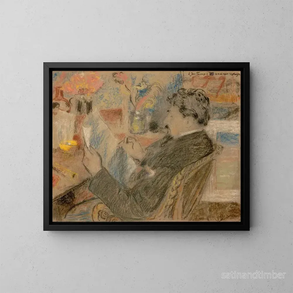 Reproduktion av målningen Portrait de Jan Toorop - Georges Lemmen