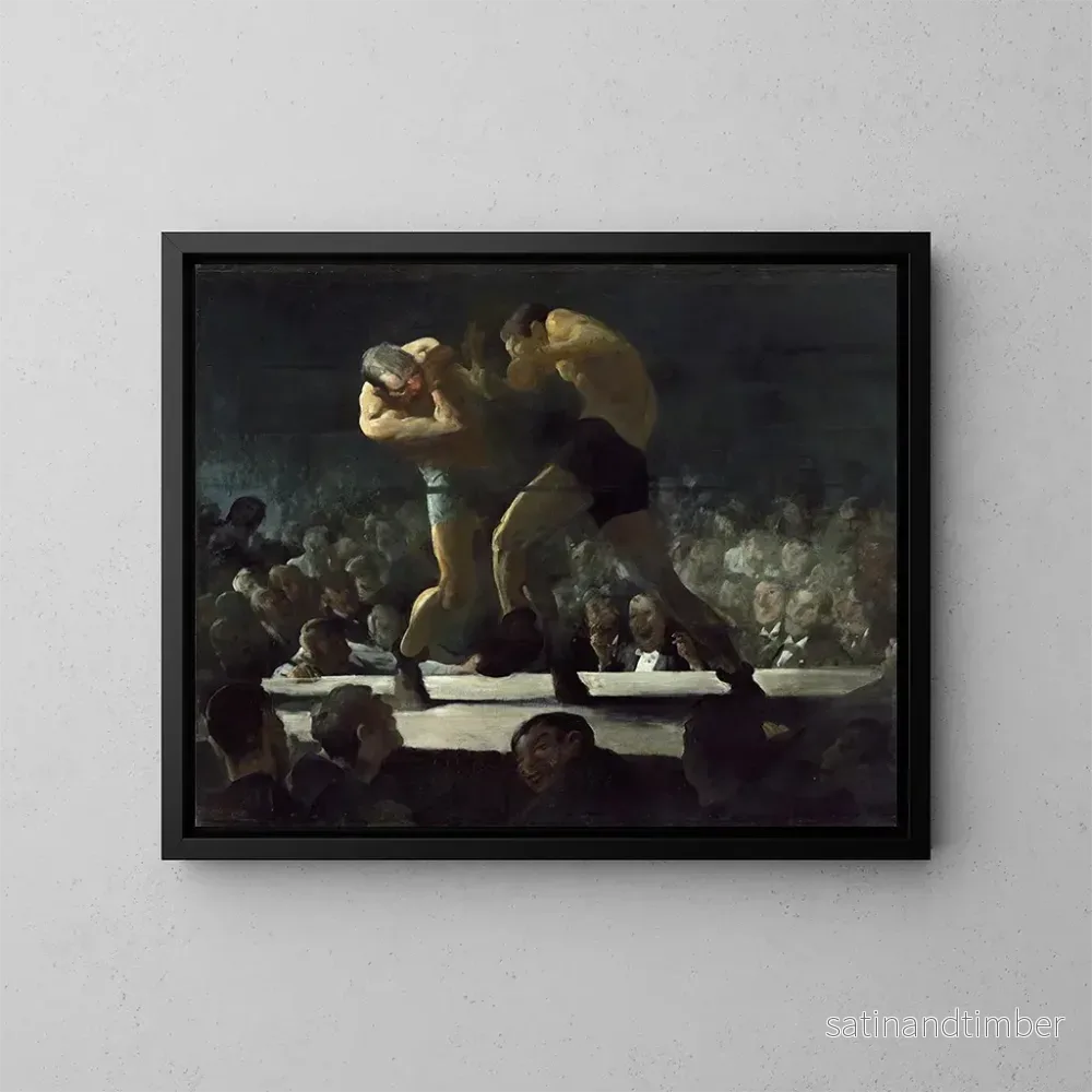 Reproduktion av målningen Kväll på klubben - George Wesley Bellows