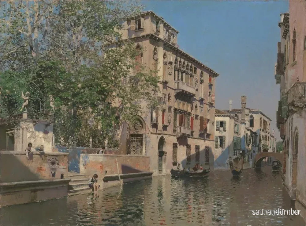 Reproduktion av målningen En kanal i Venedig - Martín Rico y Ortega - Bild 2