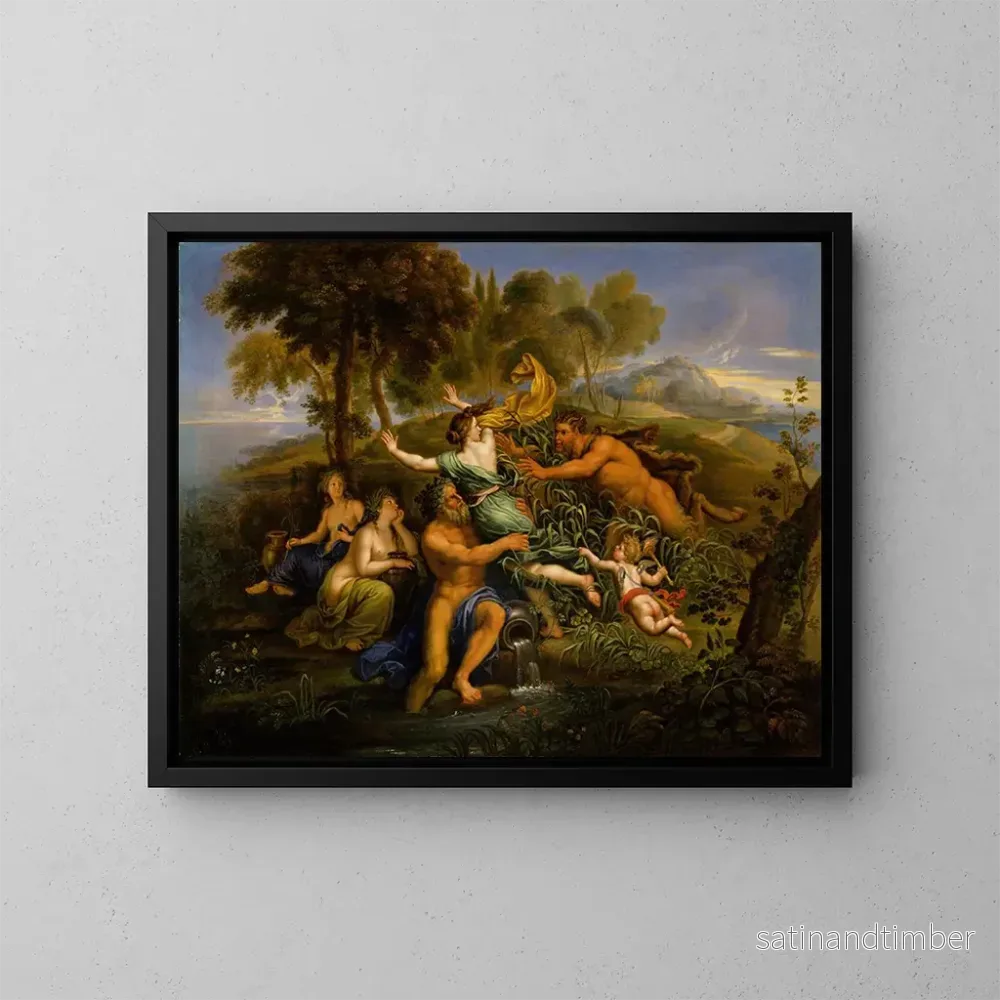 Reproduktion av målningen Pan och Syrinx - Pierre Mignard