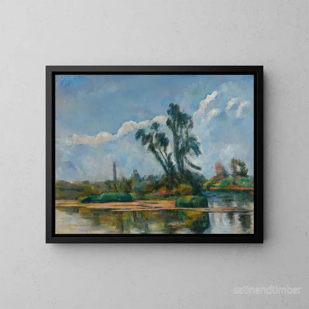 Reproduktion av målningen La Rivière - Paul Cézanne