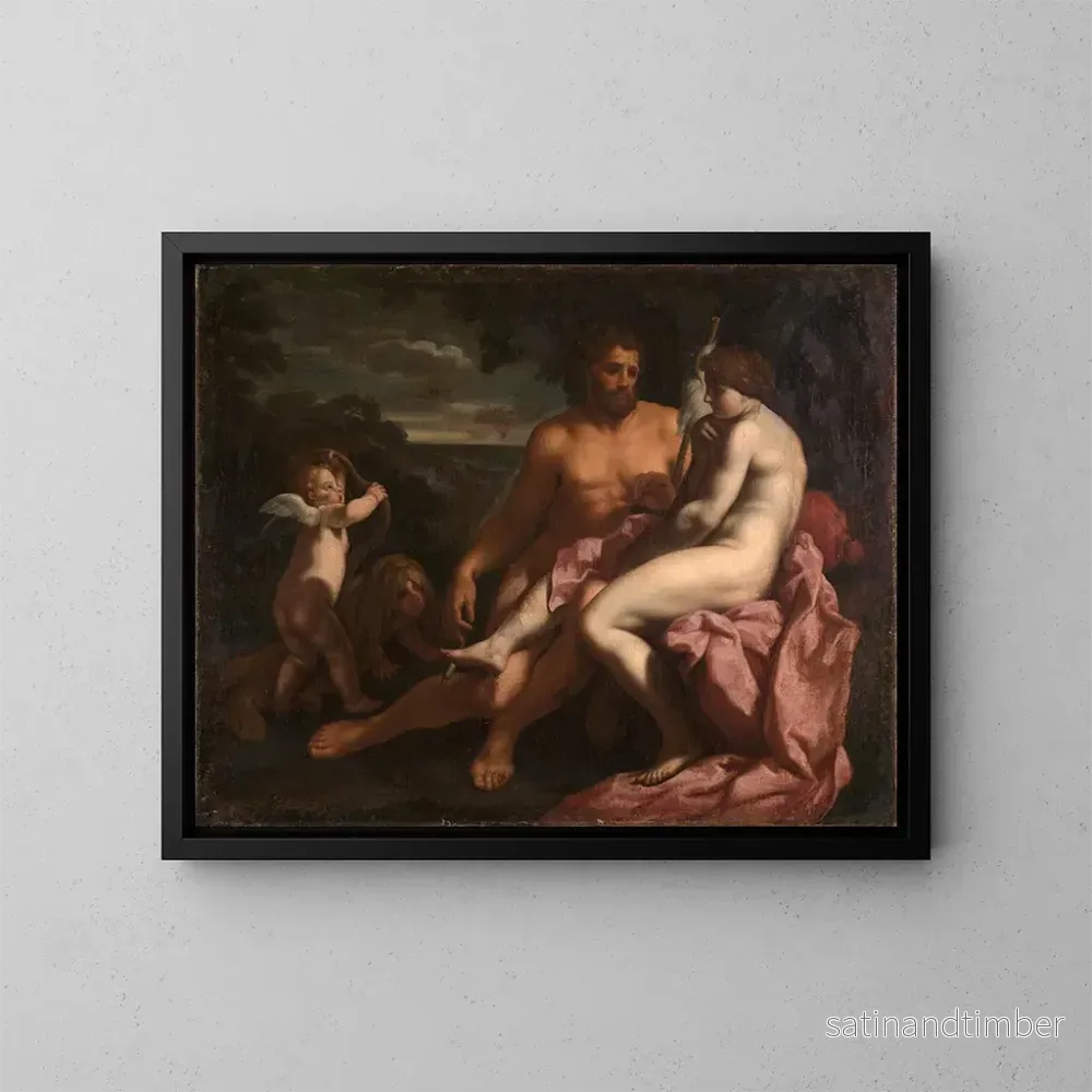 Reproduktion av målningen Hercule och Omfale – Carlo Cignani Reproduktion av målningen Hercule och Omfale – Carlo Cignani