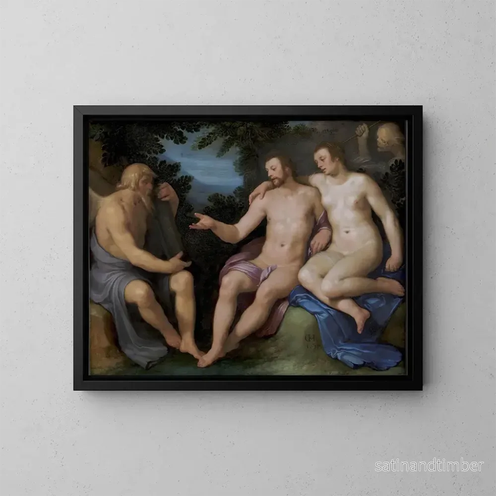 Reproduktion av målningen Allégorie sur la brièveté de la vie – Cornelis Cornelisz van Haarlem Reproduktion av målningen Allégorie sur la brièveté de la vie – Cornelis Cornelisz van Haarlem