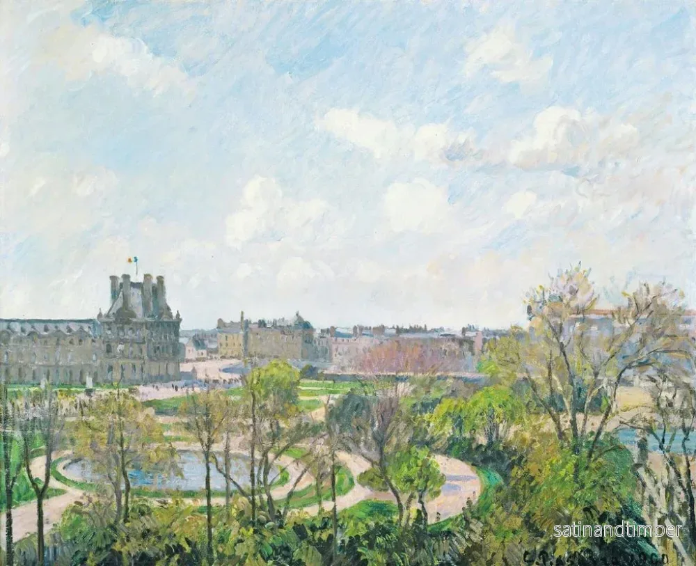 Reproduktion av målningen Le Jardin des Tuileries et le Pavillon de Flore, matin de printemps - Camille Pissarro - Bild 2