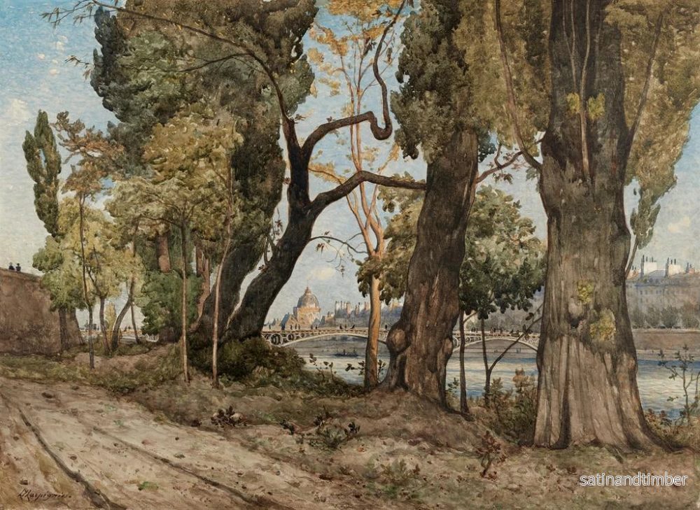 Reproduktion av målningen La Seine à Paris vue de l'Institut - Henri-Joseph Harpignies - Bild 2