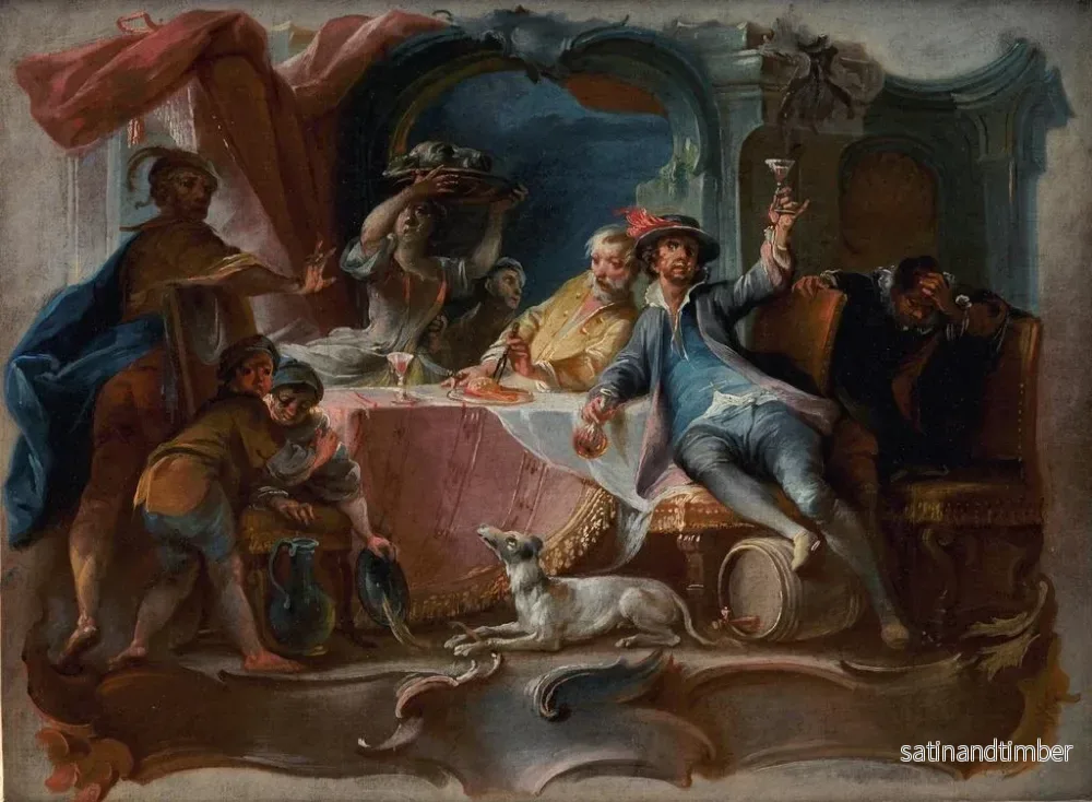 Reproduktion av målningen Den bortkomne sonen som fördelar sitt arv - Johann Wolfgang Baumgartner - Bild 2