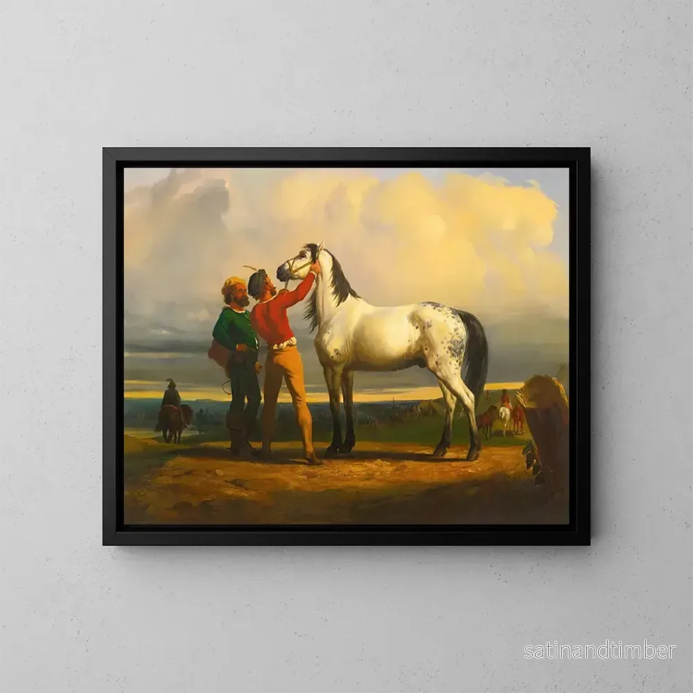Reproduktion av målningen Le Cheval gris - Rosa Bonheur