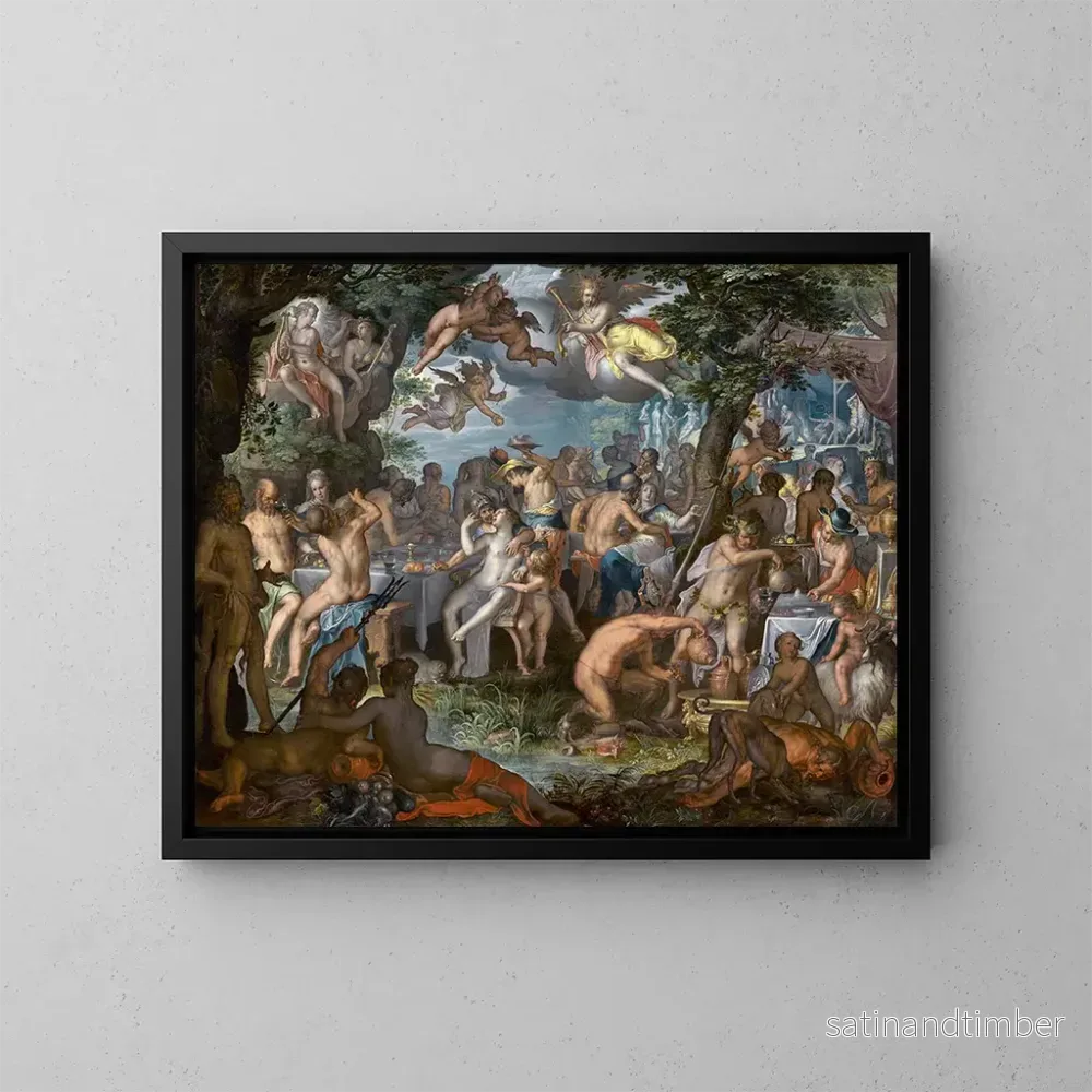 Reproduktion av målningen Le mariage de Pélée et Thétis - Joachim Wtewael