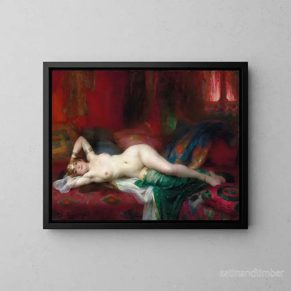 Reproduktion av målningen Odalisque - Henri Adrien Tanoux