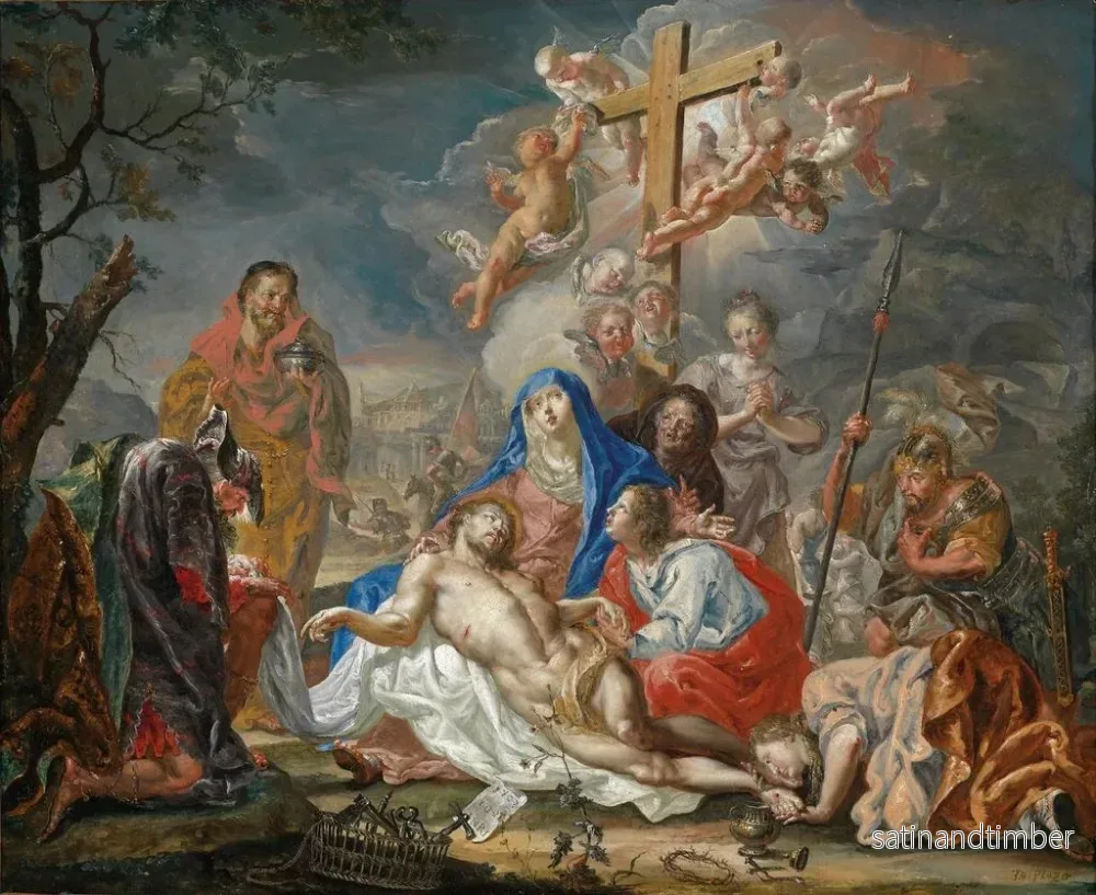 Reproduktion av målningen La Mise au tombeau du Christ - Johann Georg Platzer - Bild 2