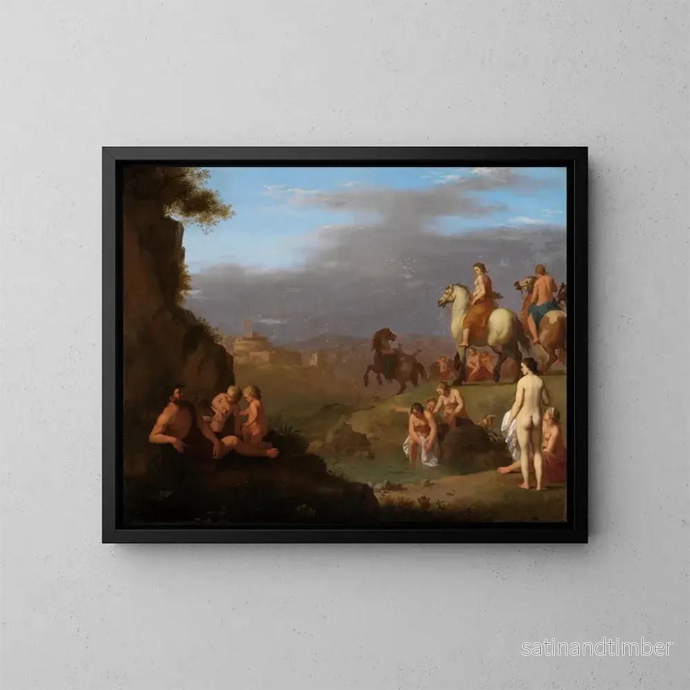 Reproduktion av målningen Le vol de Cloélie - Cornelis van Poelenburg